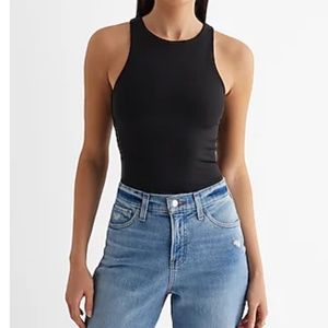 Express Body Contour High Neck Crop Tank NWT!